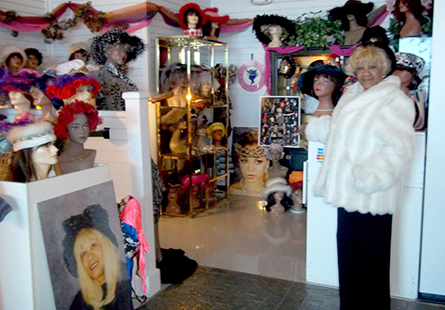 Shirley With a Collection of Custom-Made Hats in Sun City West, AZ